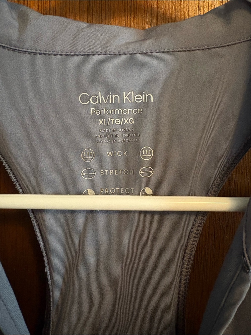 Calvin Klein Collared Sleeveless Prefirmance dress in Slate - Picture 2 of 4